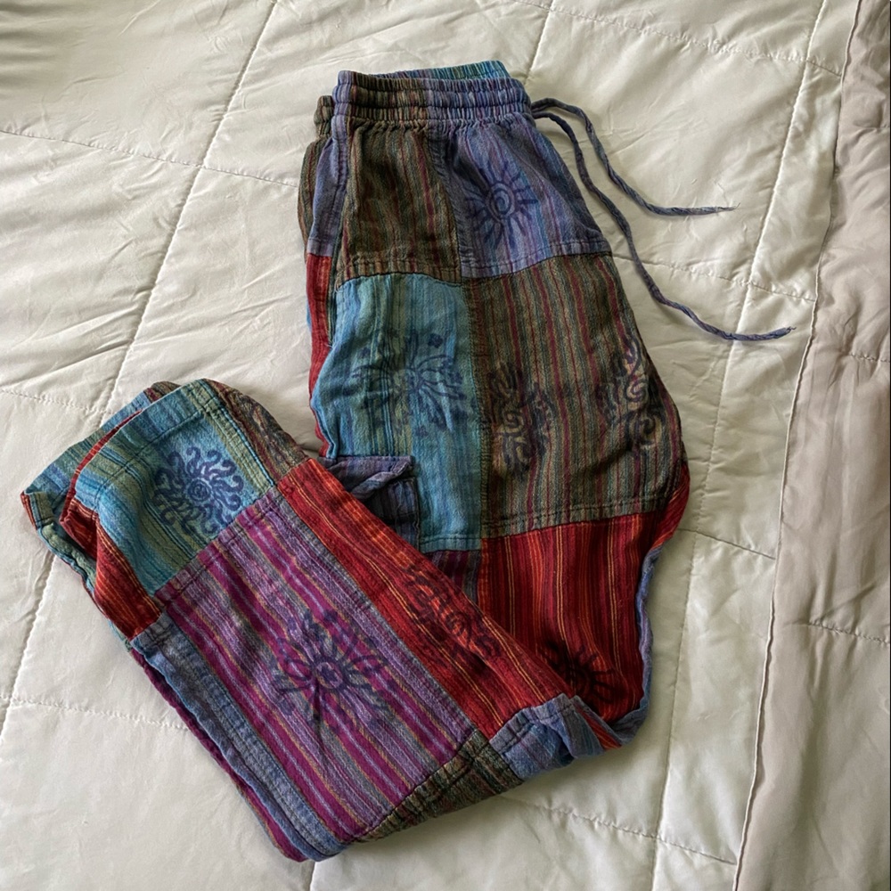 Patched joggers size medium